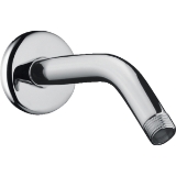 Hansgrohe 27411003 Standard Showerarm with Flange, 6 in L, 1/2 in NPT, Polished Chrome