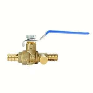 Grizzly 212D-807 1/2" F1807 Crimp PEX Ball Valve w/Drain