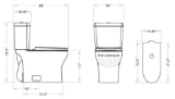 NIAGARA PHANTOM™ N7747EB Toilet Bowl, White, Elongated Shape, 12 in Rough-In, 17 in H Rim, 2 in Trapway