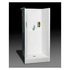 Oasis® SH-3636 Legacy Shower Stall with 4 in Dam, 36 in W x 72 in H, Fiberglass