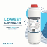 Elkay® 51600C High Capacity Replacement Filter, 3-1/8 in L x 3-1/8 in W x 9-1/2 in H, Plastic