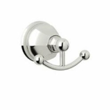 Rohl® A6881PN Double Robe Hook, Palladian, 2 Hooks, 4-9/64 in OAW x 2-7/8 in OAD, Brass, Polished Nickel