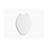 Kohler® 20110-0 Brevia™ Toilet Seat, Elongated Bowl, Closed Front, Plastic, White, Slow Close Hinge