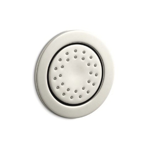 Kohler® 77119-SN WaterTile® Round Body Spray with Katalyst® Air-Induction Technology, Full Body Spray, 1 gpm Max Flow, Ceiling/Wall Mount, Vibrant® Polished Nickel