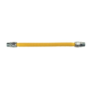 BrassCraft® ProCoat® CSSB11-18 Gas Connector, 3/4 in, MNPT, 18 in L, Stainless Steel