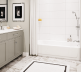 BOOTZ® 011-2366-00 Aloha Plus 6032 Right Hand Drain Alcove Bathtub, 60" × 32" × 14 1/4", White