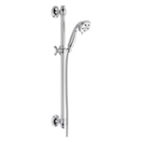 DELTA® 51308 Hand Shower, 3 in Dia 3 Shower Head, 2 gpm Flow Rate, 60 to 82 in L Hose, 1/2 in Female Connection, Chrome