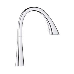 GROHE 32298003 Ladylux® Pull-Down Kitchen Faucet, 1.75 gpm Flow Rate, Polished Chrome, 1 Handle, 1 Faucet Hole, Residential