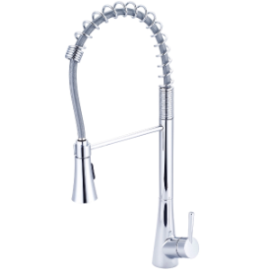 OLYMPIA Single Handle Pre-Rinse Spring Pull-Down Kitchen Faucet