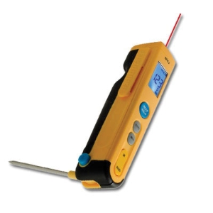 Fieldpiece SPK3 Folding ROD Pocket Thermometer, 32 to 104 deg F, +/-4 deg F IR, Bright Backlight Display, AAA Battery