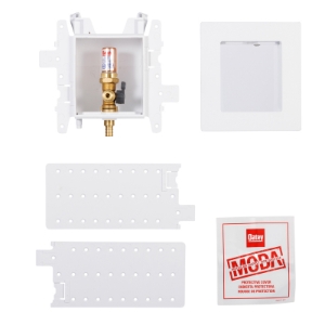 Oatey® MODA® 37689 1-Valve Ice Maker Supply Box with Hammer Arrestor, F1807 PEX (Brass), Standard Pack