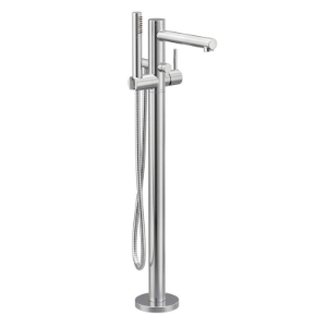 Moen® 395 Align™ Floor Mount Tub Filler Faucet, Chrome, 1 Handle, Commercial