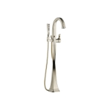 Brizo® T70130-BN Free Standing Tub Filler Trim, Virage®, 2 gpm Flow Rate, Brushed Nickel, 1 Handle