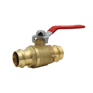LEGEND 101-215NL P-202NL Ball Valve With Drain, 1 in Nominal, Press End Style, Forged Brass Body