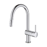 GROHE 31359002 31359_2 Minta® Pull-Down Kitchen Faucet with Touch Technology, 1.75 gpm Flow Rate, Polished Chrome, 1 Handle, 1 Faucet Hole, Residential