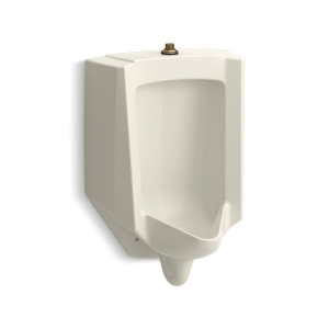 Kohler® 4991-ET-96 Bardon™ High Efficiency Washdown Urinal, 0.125/1 gpf Flush Rate, Top Spud, Wall Mount, Biscuit