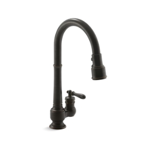 Kohler® 99260-2BZ Artifacts® Kitchen Sink Faucet, 1.5 gpm Flow Rate, Oil Rubbed Bronze, 1 Handle, 1 Faucet Hole, Traditional Function