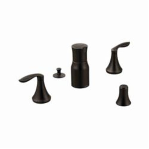 Moen® T5220ORB Eva® Widespread Bidet Faucet, 8 to 16 in Center, Oil Rubbed Bronze, 2 Handles, Pop-Up Drain