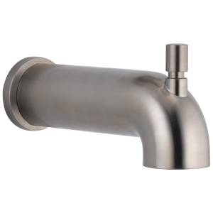 DELTA® RP93273SS Modern™ Push-Diverter Tub Spout, 6-1/2 in Spout Reach, Solid Brass, Stainless