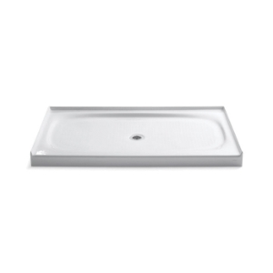 Kohler® 9055-0 Salient® 60 in x 36 in Alcove Shower Base, Center Drain, White