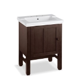 Kohler® 2604-F69 Tresham® Vanity, 32-1/2 in OAH x 23-3/4 in OAW x 18-1/4 in OAD, Freestanding Mount, Woodland Cabinet