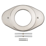 DELTA® RP29827SS Replacement Shower Renovation Cover Plate, 5-1/8 in, 13 in L x 8-1/8 in H, Brass, Stainless, Residential