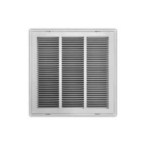 1-Way Removable Stamped Face Return Air Filter Grille, 18 x 18 in, 1086 cfm, Steel, Pristine White Powder Coated, Import