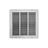 1-Way Removable Stamped Face Return Air Filter Grille, 20 x 24 in, 1618 cfm, Steel, Pristine White Powder Coated, Import