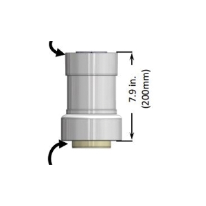 Rinnai® 227412NPP Vertical Starter Adapter, 2 in or 4 in, Polypropylene
