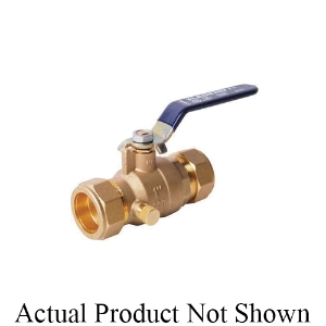 LEGEND 101-434NL T-2002NL Ball Valve With Drain, 3/4 in Nominal, Compression End Style, Brass Body, Full Port