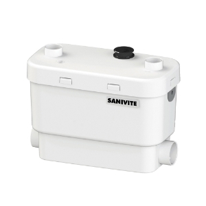 Saniflo® 008 Drain Pump, 18 gpm Flow Rate, 2 in Side, 1-1/2 in Top Inlet x 1 to 1-1/2 in Outlet, 120 VAC, 4.5 A, 1 ph