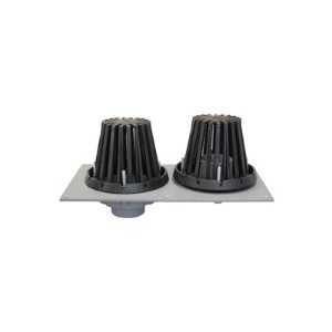 Light Commercial Combination Roof Drain and Overflow, 3 in Outlet, No Hub Connection, Cast Iron Drain, Domestic redirect to product page