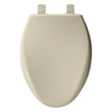 Bemis® 1200E4 006 Toilet Seat With Cover, AFFINITY ™, Elongated Bowl, Closed Front, Plastic, Bone, Adjustable Hinge