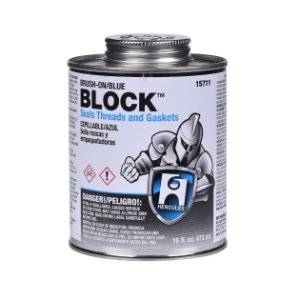 Hercules® Brush-on Block™ 15711 Multi-Purpose Thread and Gasket Sealant, 16 oz Screw Cap Can with Brush, Blue