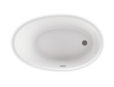 BainUltra® Evanescence 5936 Thermomasseur Freestanding Tub, White, Oval