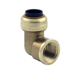 EPC TECTITE™ 10177345 207-3 Female Push Elbow 90 deg Female Push Elbow, 1/2 in Nominal, C x Female End Style, Brass