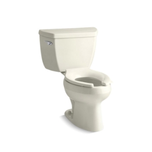 Kohler® 3531-T-96 2-Piece Toilet, Wellworth® Classic, Elongated Bowl, 15-1/2 in H Rim, 12 in Rough-In, 1 gpf, Biscuit