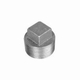 Ward Mfg 1B.BP Cored Regular Square Head Plug, 1-1/4 in Nominal, MNPT End Style, 125 lb, Cast Iron, Black