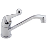 DELTA® 101LF-WF Classic Kitchen Faucet, 1.8 gpm Flow Rate, Swivel Spout, Chrome, 1 Handle