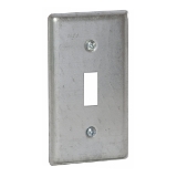 RACO® 865 Flat Handy Box Cover, 4-3/16 in L x 2-5/16 in W x 0.49 in D, Toggle Switch Cover, Steel