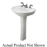 Mansfield® 531103 272 PedeSTal Lavatory With Concealed Front Overflow, WeST Hampton, Oval, 4 in Faucet Hole Spacing, 20-1/8 in W x 16-1/4 in D x 8 in H, Wall Mount, Vitreous China, Bone