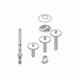 Kohler® 1232262-0 Low Profile Bolt Cap Service Kit, White