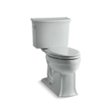 Kohler® 3551-95 2-Piece Toilet, Archer® Comfort Height®, Elongated Bowl, 16-1/2 in H Rim, 12 in Rough-In, 1.28 gpf, Ice Grey