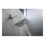 Brizo® 87330-PC Raincan Shower Head, Virage®, 2 gpm Flow Rate, 1 Spray, Wall Mount, 6 x 3-3/4 in Head, Polished Chrome