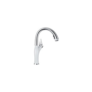 Blanco 442036 Artona Kitchen Faucet with Dual Spray, 1.5 gpm, White/Stainless, 1 Handle, 1 Faucet Hole, Traditional