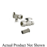 Uponor LF4410500 Compression Angle Stop Valve, 1/2 x 3/8 in Nominal, PEX x NPT, 145 psi, Brass Body, Polished Chrome