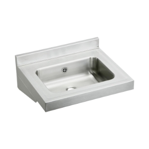 Elkay® ELVWO22190 Lavatory Sink, Rectangle Shape, 22 in W x 19 in D x 5-1/2 in H, Wall Mount, 304 Stainless Steel, Buffed Satin