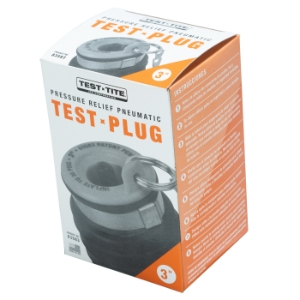 Test-Tite® 83583 Standard Pressure Relief Pneumatic Test Plug, 3 in Pipe, 13 psi, Rubber