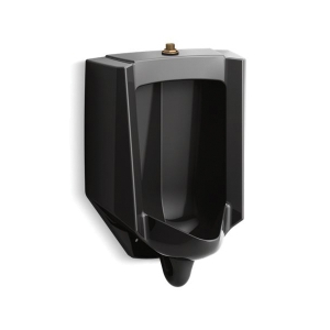 Kohler® 4991-ET-7 Bardon™ High Efficiency Washdown Urinal, 0.125/1 gpf Flush Rate, Top Spud, Wall Mount, Black