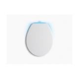 Kohler® 5589-0 Purefresh® Nightlight Toilet Seat with Lid, Round Bowl, Closed Front, Polypropylene, White, Quick Release Hinge